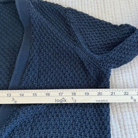 Halogen Tunic Knit Cardigan Open Front Women Medium Black Office Casual Classic - Picture 6 of 7